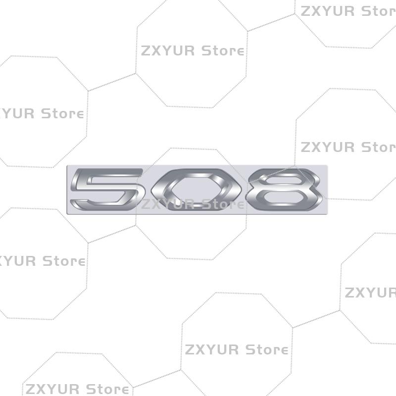 Metal For Peugeot 208 308 408 508 2008 3008 4008 5008 Chrome Silver Emblem Car Sticker Letter Decal Body Rear End Trunk Decor