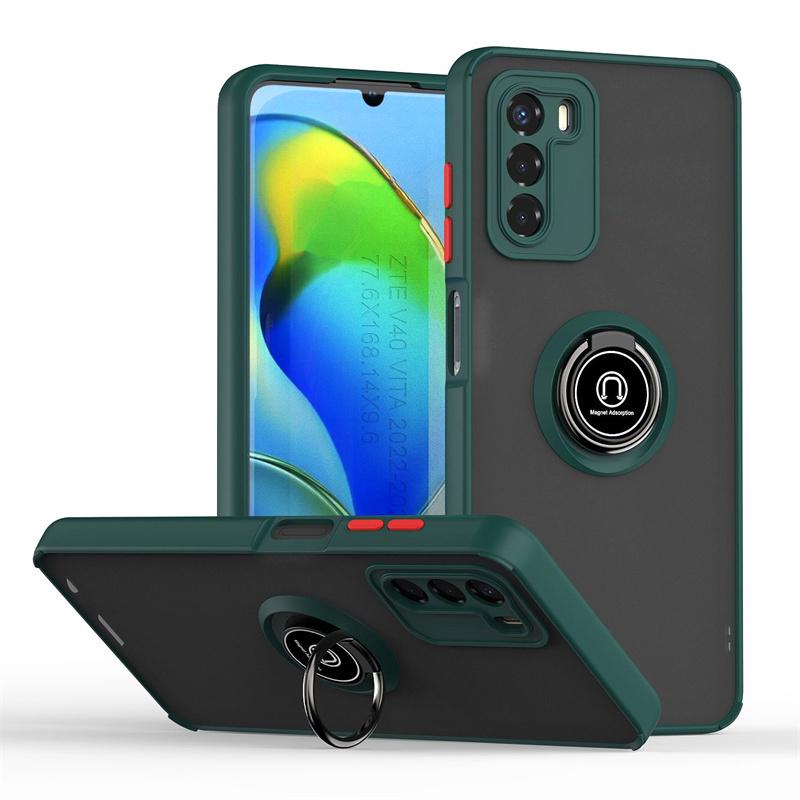 Чехол для Motorola Moto G42 с магнитным кольцом-подставкой, противоударные чехлы для телефонов Moto G42 G 42 MotoG42, матовая броня, жесткая задняя крышка из ПК