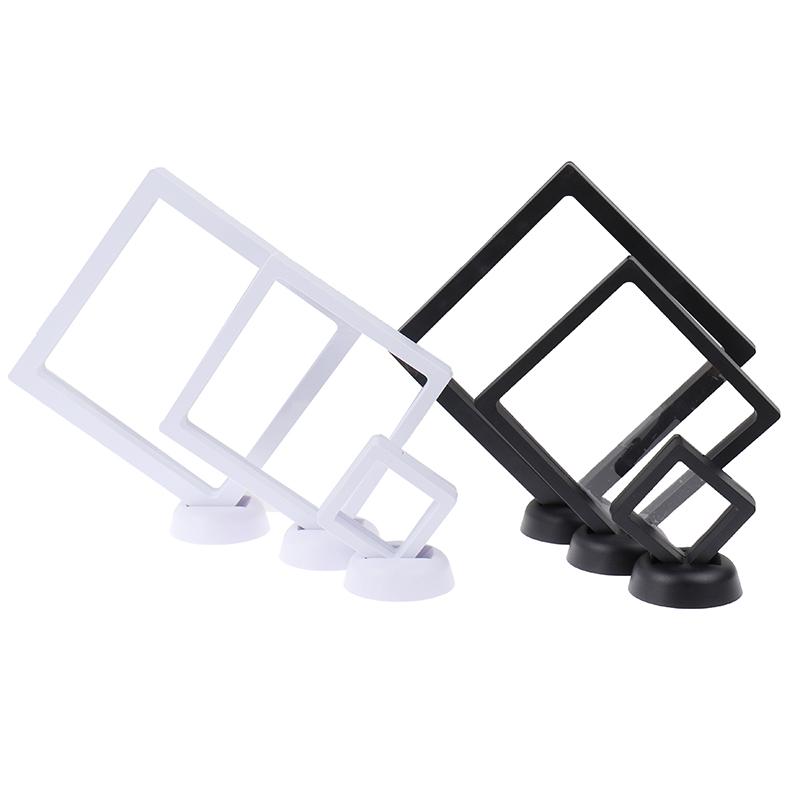 Квадратный 3D плавающий корпус для держателя рамки для ювелирных монет с подставкой