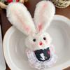 Soft Plush Rabbit Keychain Cute Long-eared Rabbit Pendant Girly Stuffed Keyring  Women