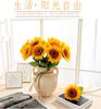 Sunflower fake flower single branch large flower head home living room decorative flower