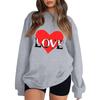 Women's Casual Fashion Valentine's Day Print Long Sleeve O-Neck Sweatshirts Pullover Top