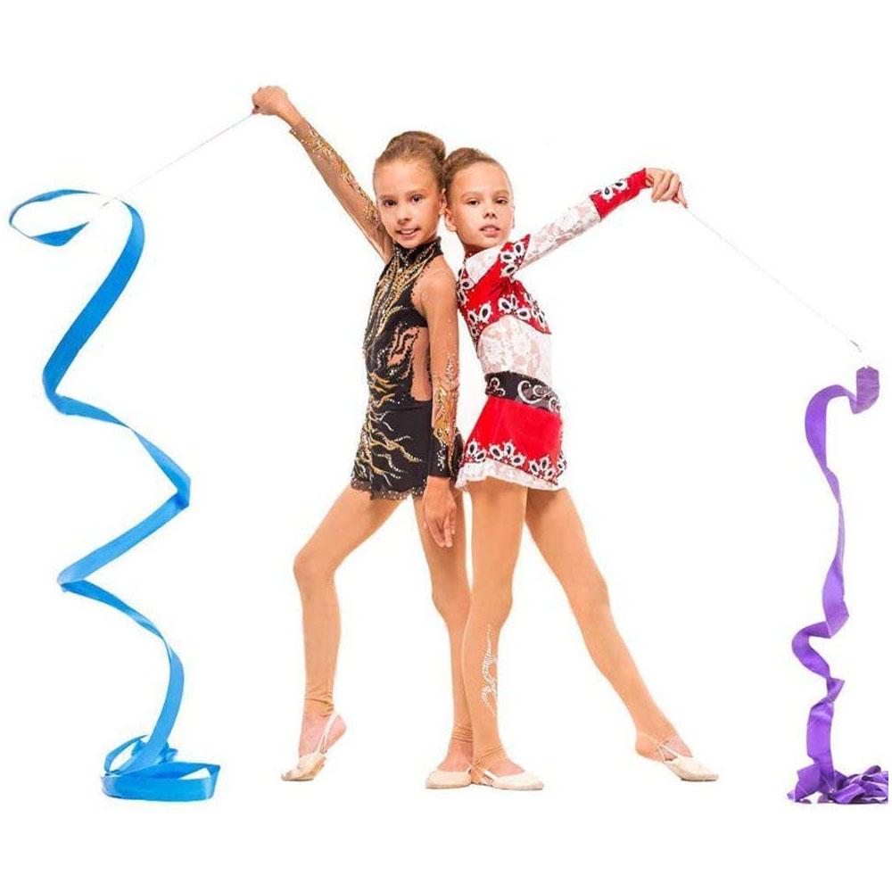 Танцевальная лента, лента для художественной гимнастики, 5 шт., вращающаяся лента по 2 метра