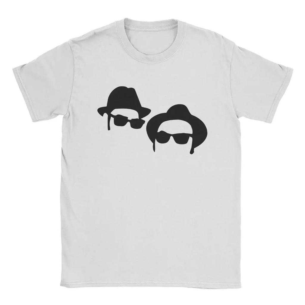 Elwood & Jake The Blues Brothers Men's T Shirts Leisure Tees Short Sleeve O Neck T-Shirts Cotton Printed Tops High Quality Soft