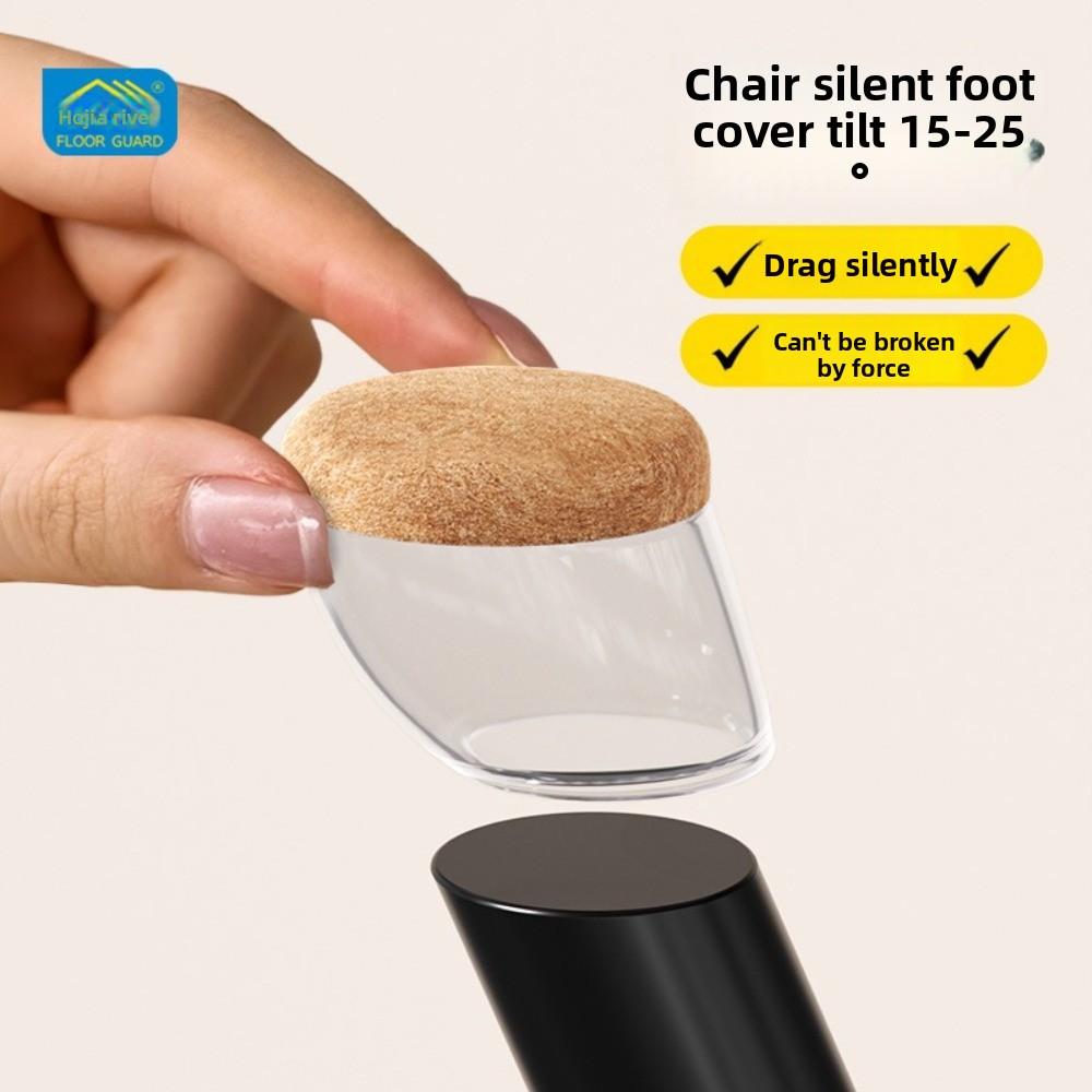 8pcs Diagonal Chair Leg Protectors Foot Covers  For 15°-25° Table Legs