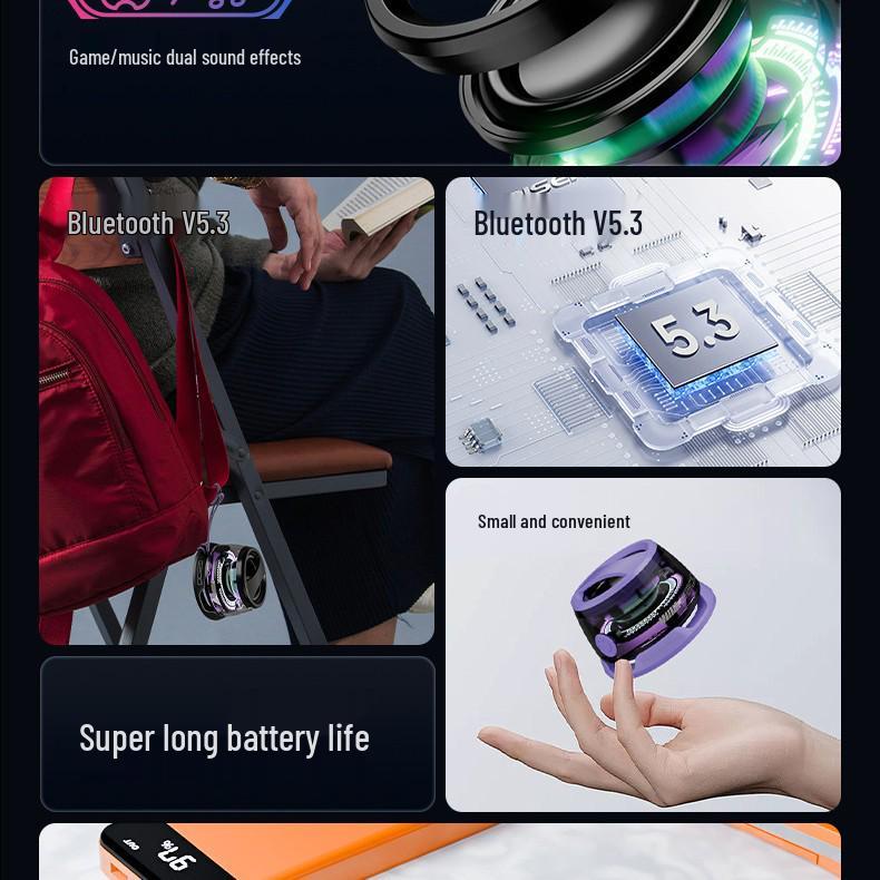 G200 Ультрамини Портативная Bluetooth-колонка - Магнитная, Уличная, Беспроводная, с Сабвуфером Super Bass.