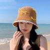 Sunshade Bow Straw Hat Lace Women's Sun Hat Sweet Sunscreen Fisherman Hat  Summer