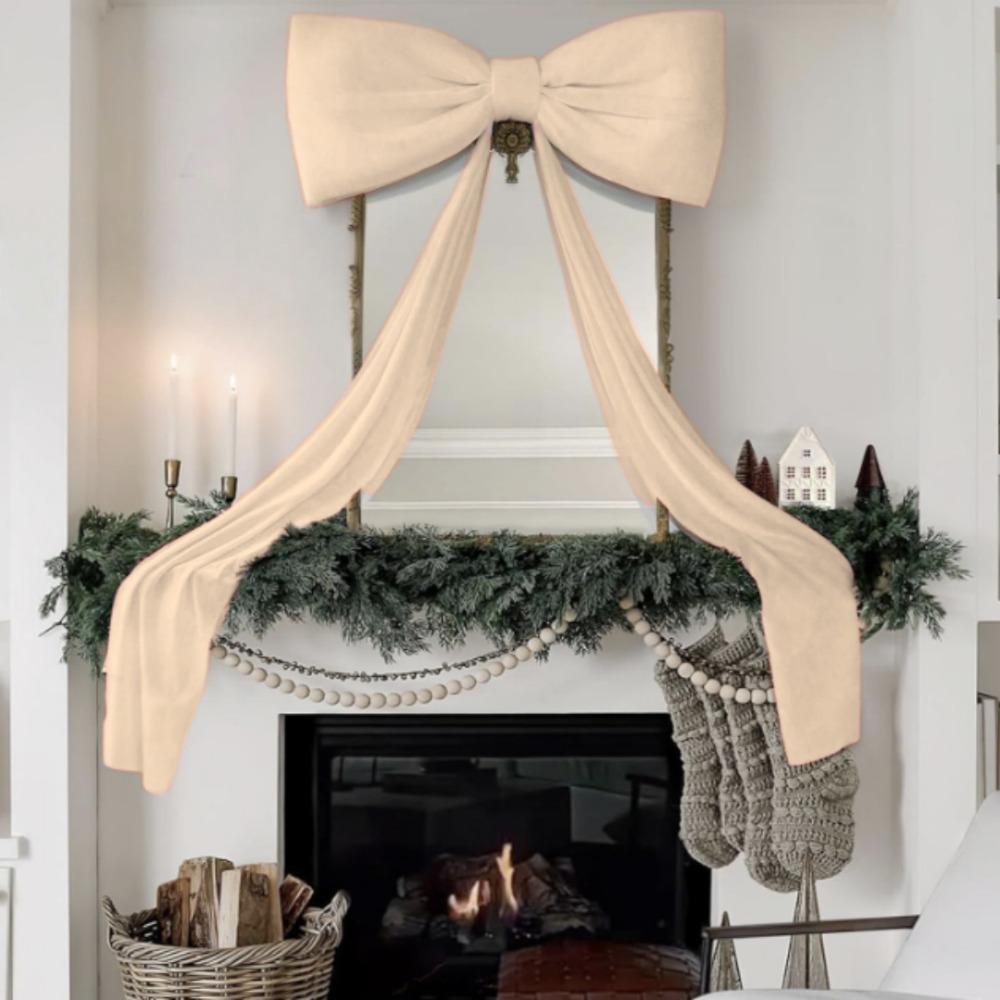 Elegant Large Christmas Bowknot 50x180cm Satin Christmas Decorative Bow Cute Extra Large Ribbon Bowknot Decorations