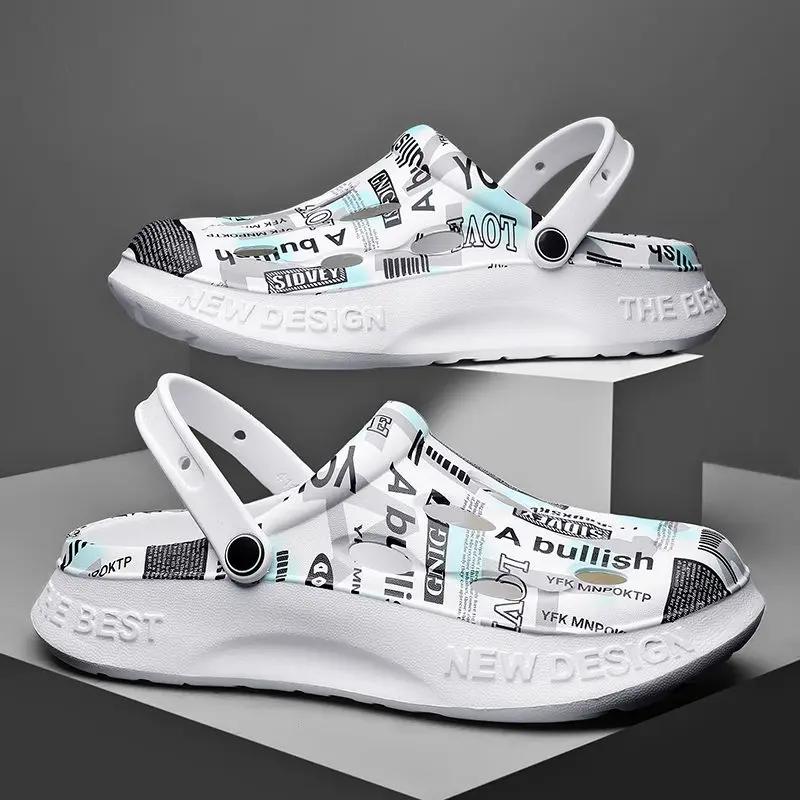 Fashion Slip-resistant Platform Slippers for Men Beach Sandals Man Casual Cheap Liquidation Rubber Designer Luxury 2024 Style Eva Shoes