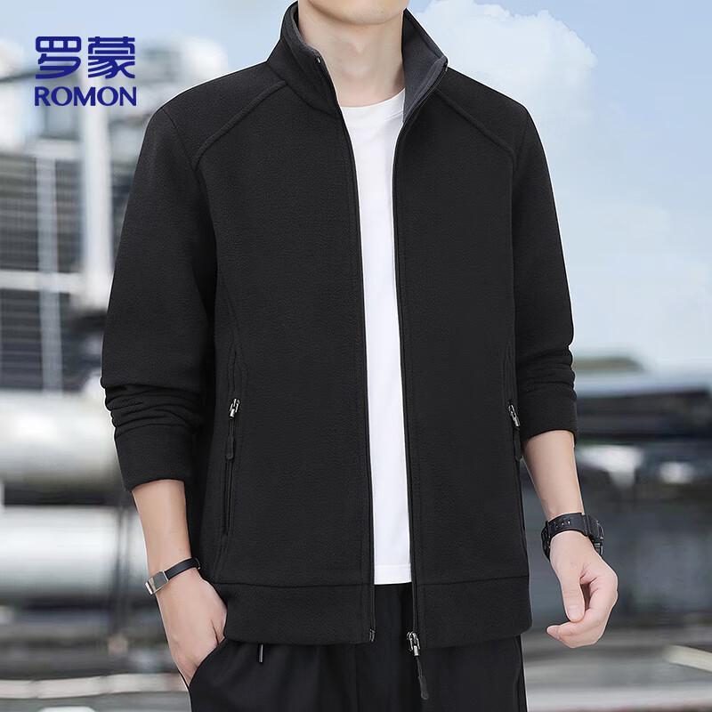ROMON Men's Fleece-Lined Stand-Collar Jacket 935
