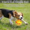 Dog Giggle Ball Funny Interactive Pet Toy for Large Medium Small Puppy, Hamburger Tough Wobble Squeaky Ball Chewing Playing Training Teeth Cleaning -