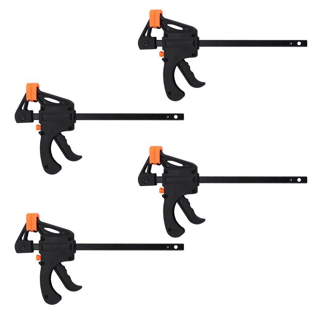 4pcs 4inch Bar F Clamps Clip Grip Quick Ratchet Release Woodworking DIY Hand Tool Kit