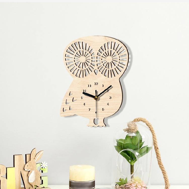 Деревянные часы-сова настенные цифровые деревянные для детской комнаты детского сада настенный декор