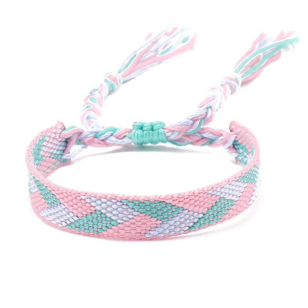 Браслет дружбы ручной работы для женщин в богемном стиле с красочной непальской кисточкой