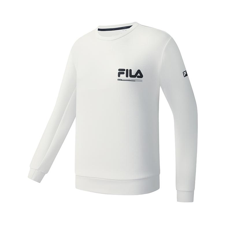 FILA Fitness Sweatshirts Men's Lead Pink White Crew Neck Moderate Regular A51M531204FIV