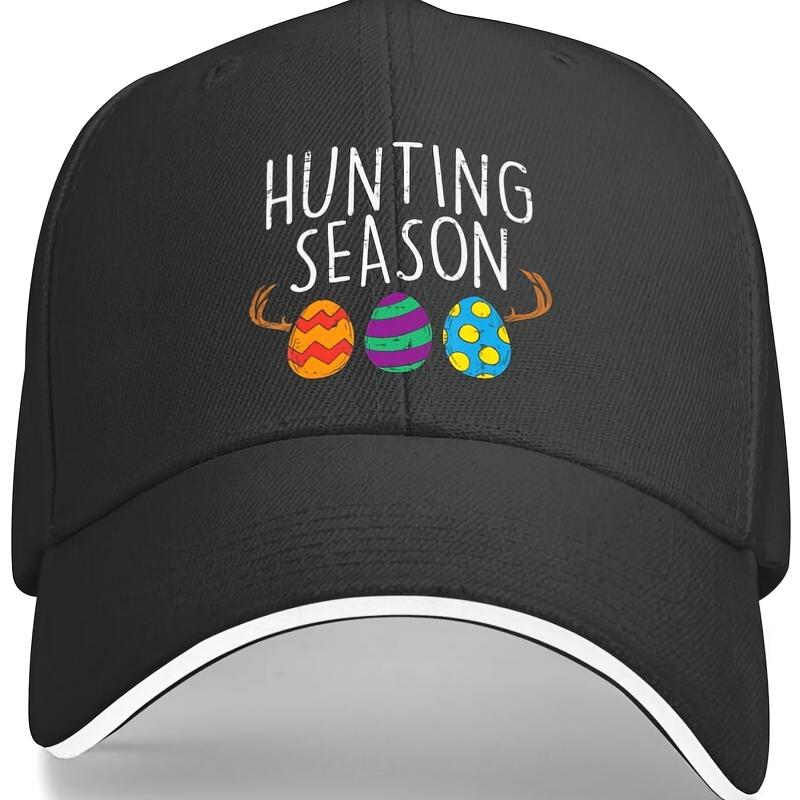 Hunting Season Easter Eggs Deer Antlers Baseball Cap Funny Adult Unisex Polyester Casual Hat