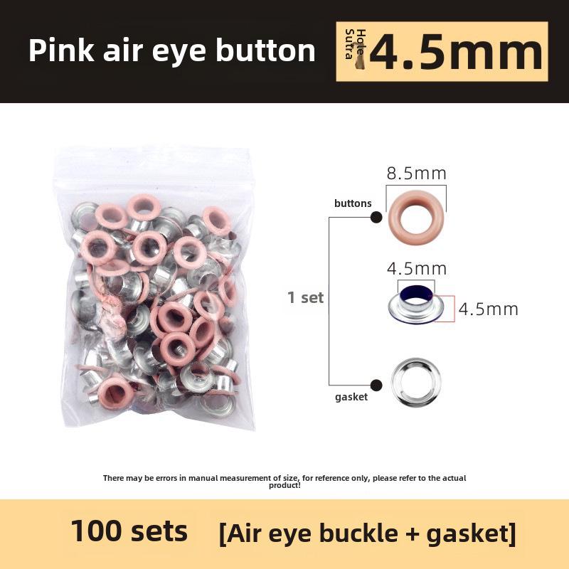 Набор из 200 металлических люверсов 10 цветов диаметром 5 мм с плоскогубцами