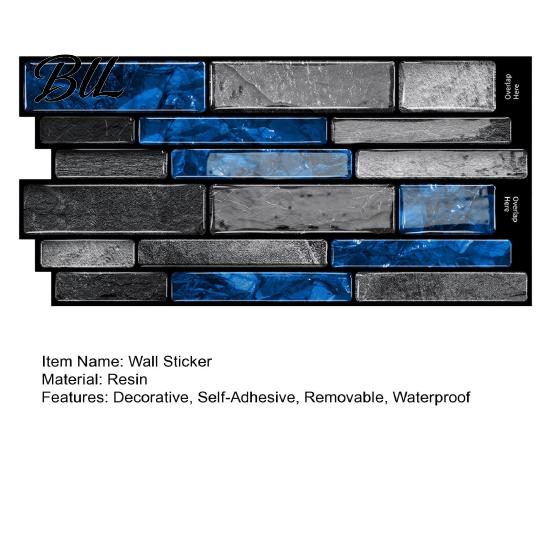 Decorative Wall Tiles for Kitchen Peel And Stick Backsplash Tile Bathroom, 3D Brick Mosaic Heat Resistant Protection Sticker, Waterproof Oil-proof