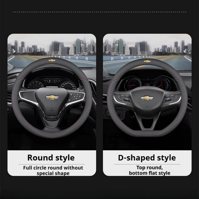 38 см Кожаная Накидка на Руль Автомобиля для Chevrolet Cruze Captiva Aveo Trax Silverado Sail Onix Equinox Groove 2025 Аксессуары