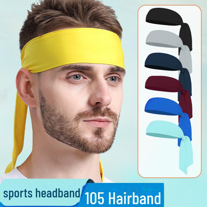 Летняя быстросохнущая теннисная повязка на голову Ice Silk и регулируемый пояс для защиты от пота для велоспорта и спорта