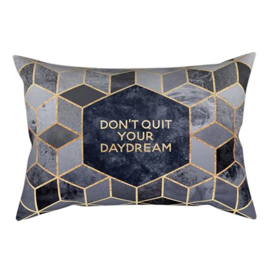 Pillowcase Geometric Printed Polyester Rectangle Cushion Pillow Cover for Home