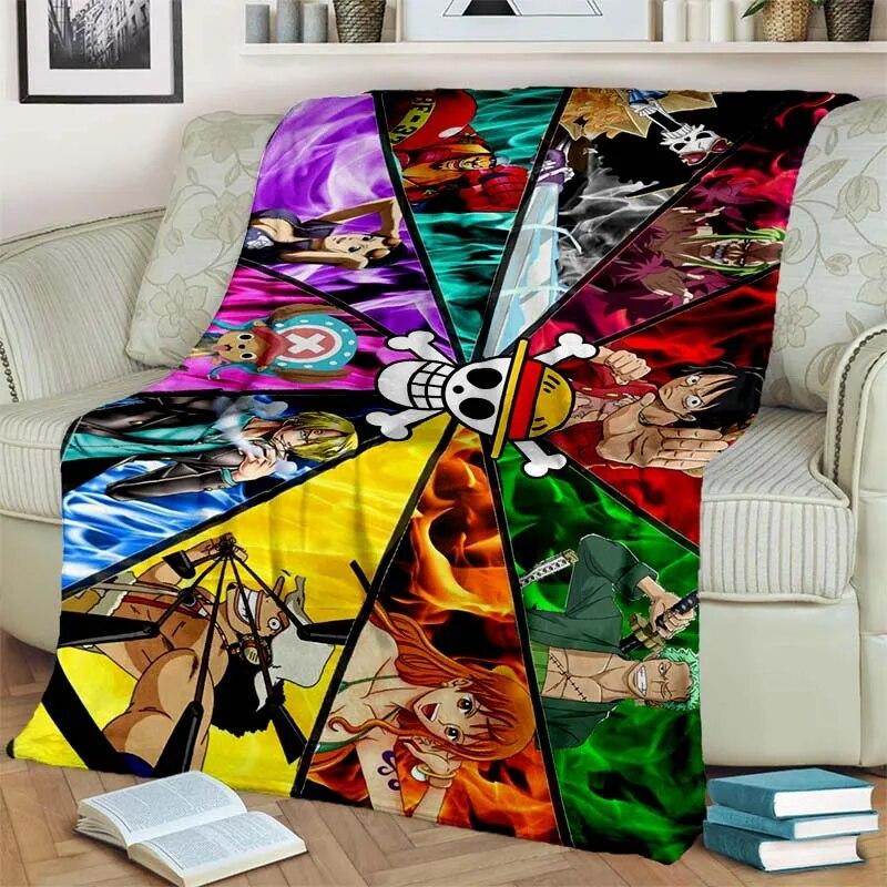 Цельное легкое фланелевое одеяло из японского аниме, универсальное одеяло для праздничного подарка, теплые и мягкие одеяла на все сезоны