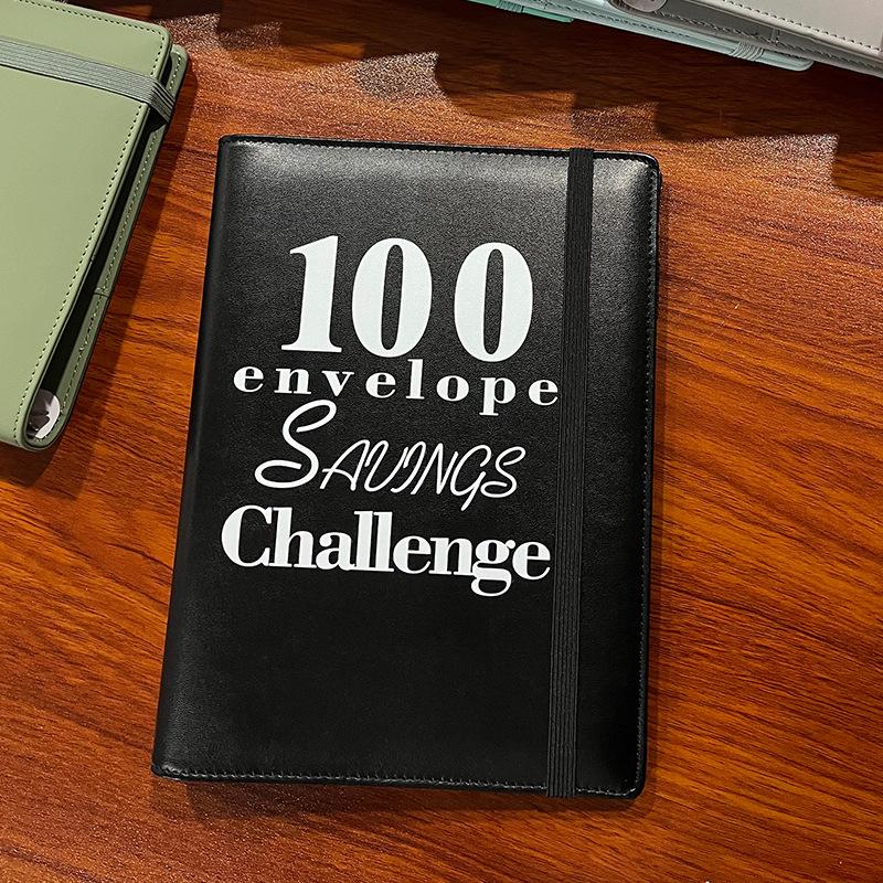 New binding 100 Envelope Challenge Binder for Couples 100 Day Challenge Handbook Savings Notebook Office stationery