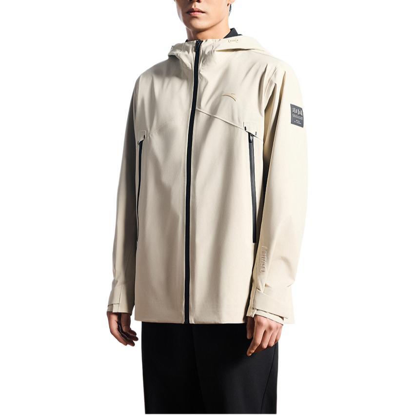 Anta Comfortable Outdoor Mountaineering Waterproof Windproof Breathable Jacket Men Jackets Cool-Gray 152437605-1