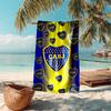 proof beach towel with Club Atlético Boca Juniors pattern - soft,absorbent,quick-drying,machine washable - perfect for swimming,camping,bathing