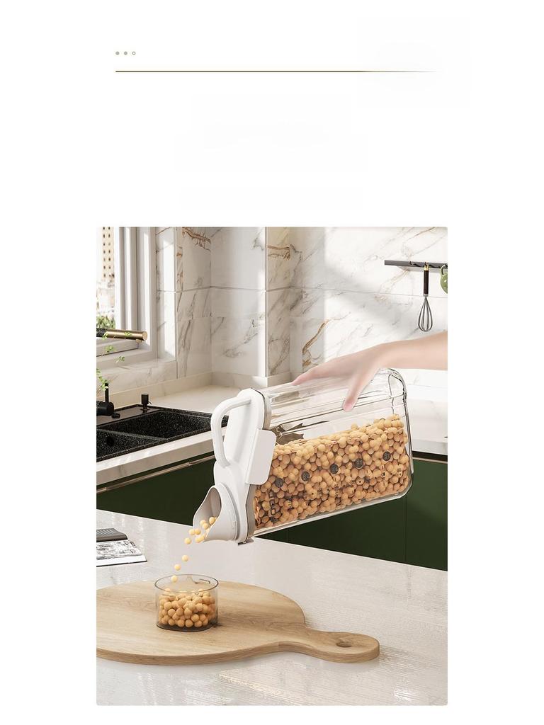 Большая прозрачная влагонепроницаемая банка для зерна с крышкой для сохранения свежести на кухне