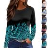 Women's Daily Casual Long-sleeved Printed O-neck Top