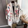 Winter Warm Cashmere Scarf for Women Paisley Embroidery Pashmina Blanket Thick Shawl Wrap Neckerchief Elegant Poncho Bufanda