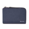 [Paul Smith][Gift Wrapping] Paul Smith Bright Stripe Puller SS24 Coin & Key Case with Original Box & Care Cloth 813019 P913 (02.Navy, No