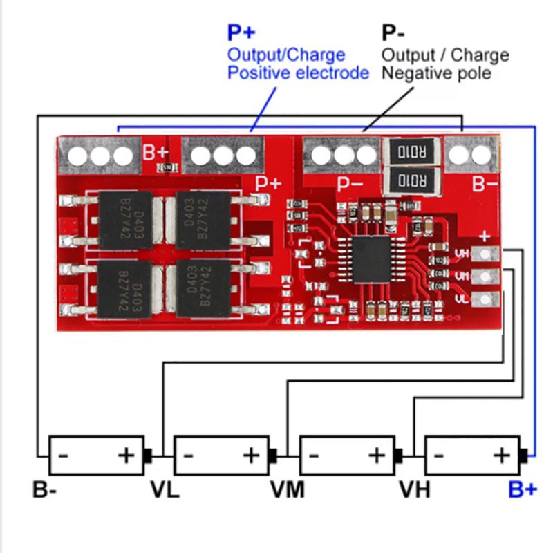 Smart Electronics 4S 30A High Current Li-Ion Lithium Battery Charger Protection Board 14.8V 16.8V Overcharge