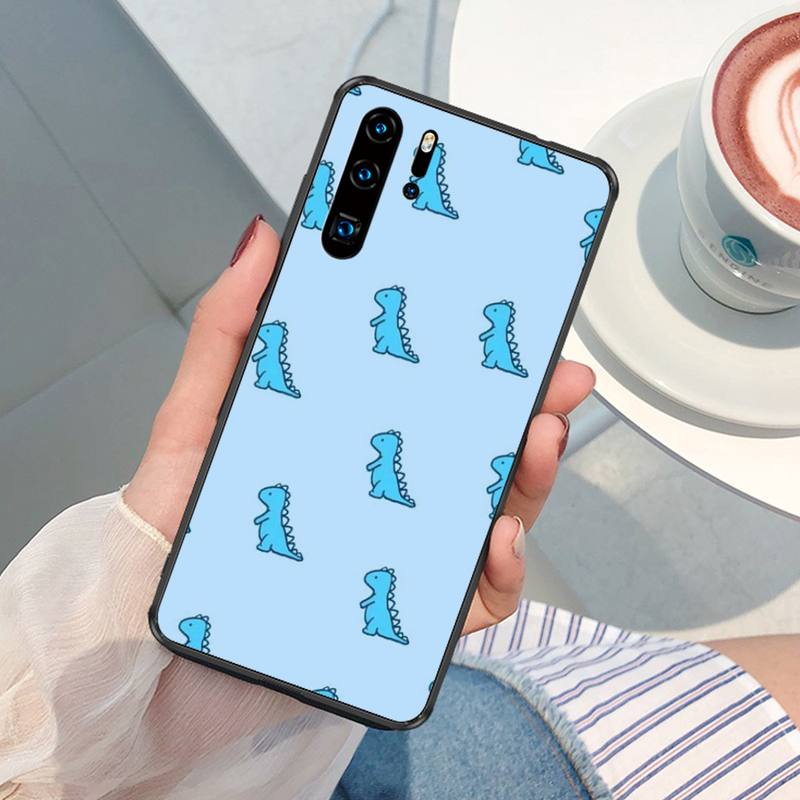Cartoon Cute Aesthetic Dinosaur Phone Case For Huawei P9 P10 P20 P30 Pro P SMART 2020 2019 P40 Lite Mobile Fundas Cover
