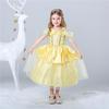 Belle Dress Kids Princess Dress Kids Dress Dress Set Kids Costume Cosplay Yellow One Piece Event Stage Costume Disguise Performance Fancy Dress