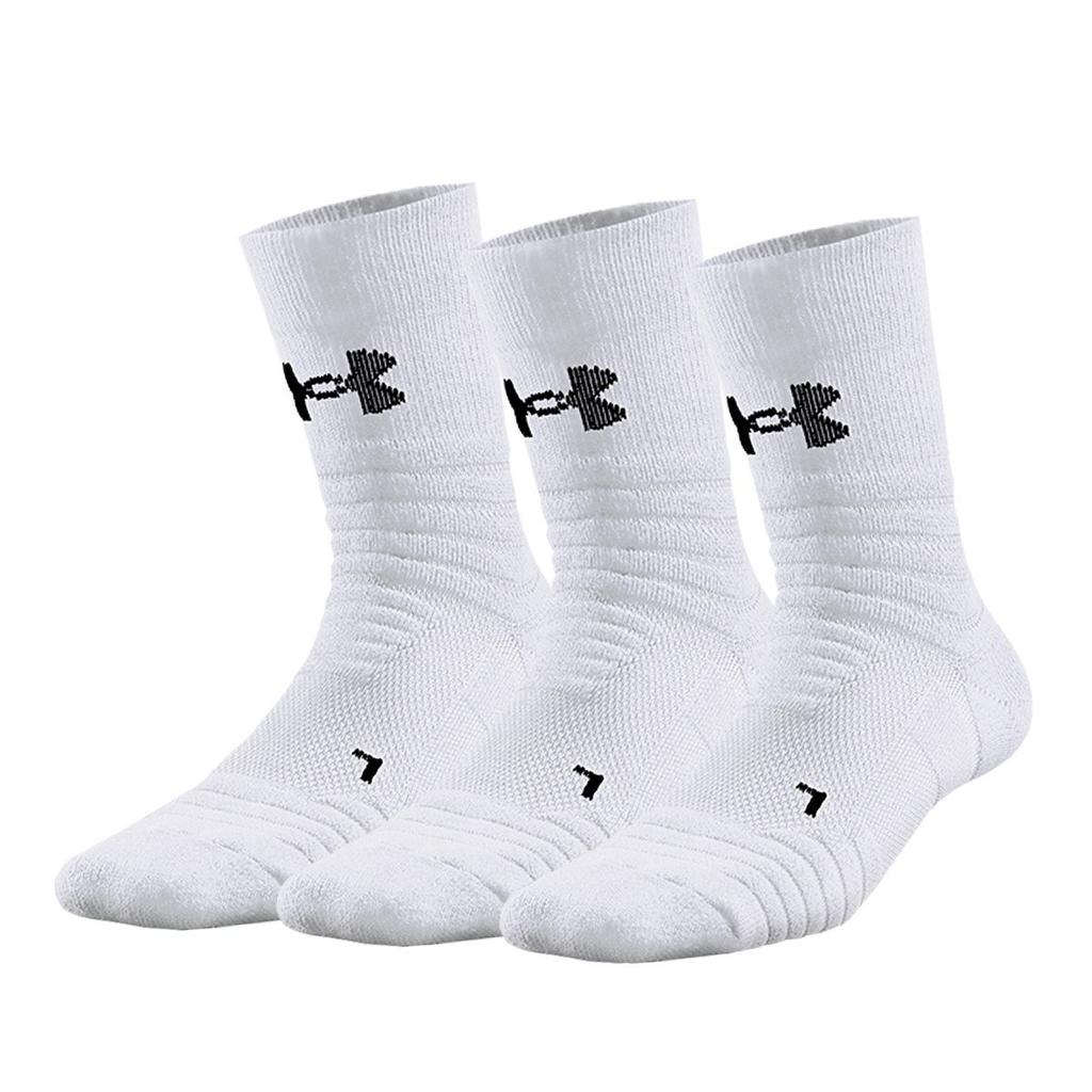 Under Armour Носки унисекс с манжетой, набор, белый, 22610208-100