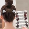 Rhinestones Stars Broken Hair Finishing Artifact Back Head Hair Fixed Clip Invisible Hairpin Girls Headband Fashion Styling Tool