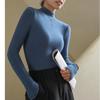 Women's Fall and Winter Half-high Neck Bottoming Inside Plus Thin Velvet Slim Long-sleeved Tops