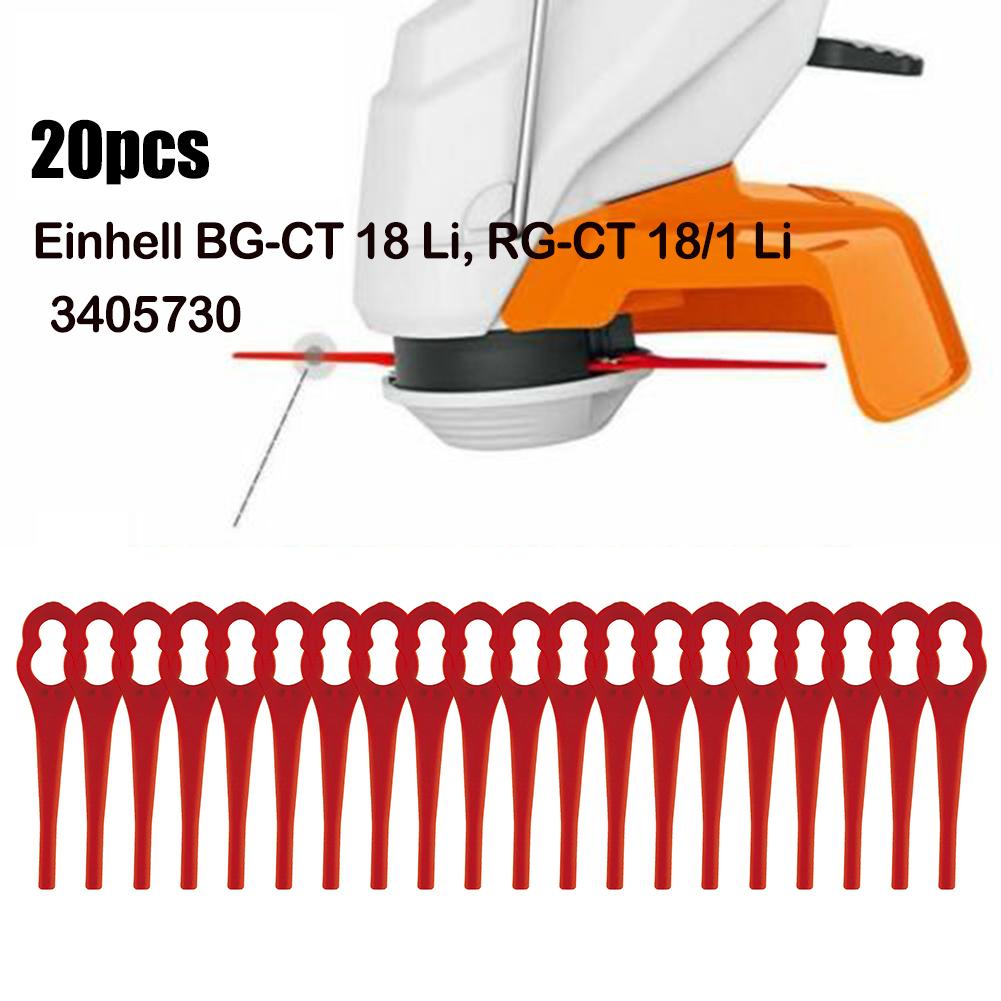 20 шт. Сменные лезвия для триммера Einhell BG-CT 18 Li RG-CT 18/1 Li ИЛИ GE-CT Газонокосилки Запасные лезвия Режущие лезвия Садовый инструмент