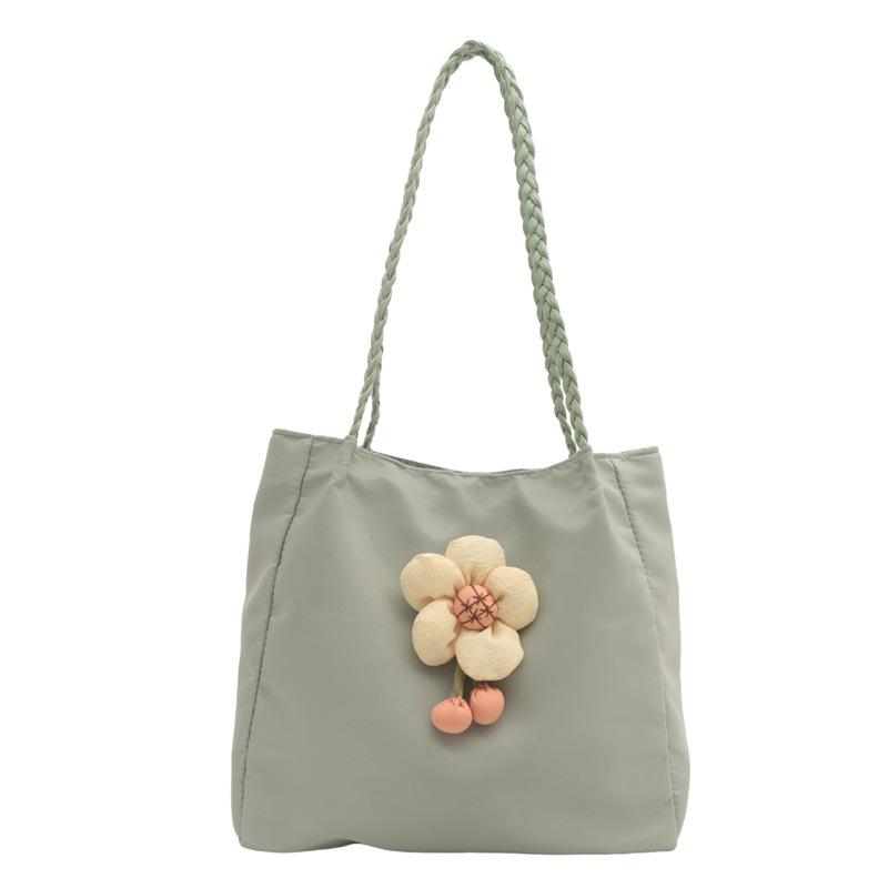 Высококачественная большая сумка на одно плечо, женская новая модная сумка-тоут большой вместимости из нейлоновой ткани с цветочным принтом