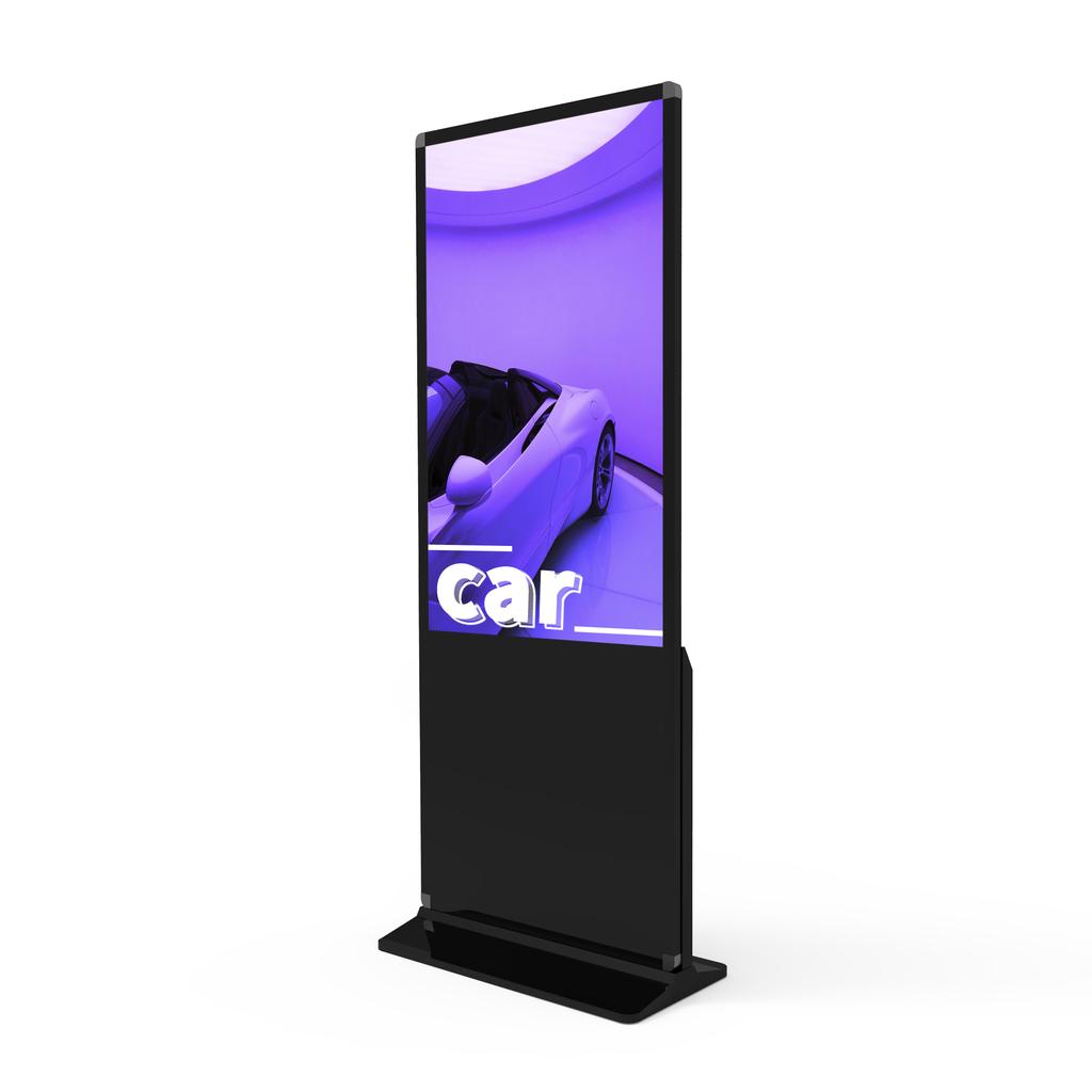 MWE EU USA Warehouse Indoor LCD Digital Signage Floor Standing Advertising Media Player 55 Inch Black Touch Android System Kiosk