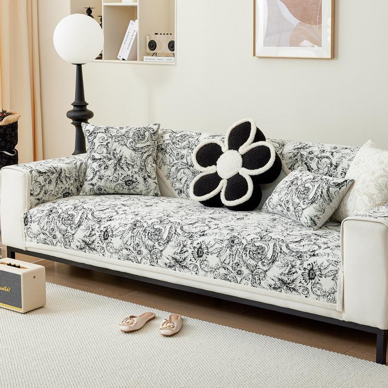 Sofa Cushion New Chenille Four Seasons Universal Light Luxury Advanced Leather Sofa Cover Non-Slip Cover Cloth Cushion