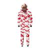 Комплект комбинезона на молнии с капюшоном и длинными рукавами для всей семьи с рождественским принтом