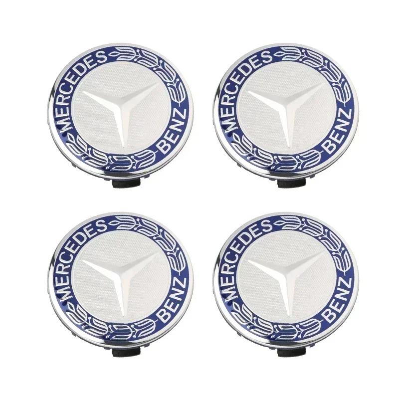 AAVL1 4pcs 75mm Car Wheel Center Hub Cap Badge Cover For Mercedes Benz A C GLC GLA W205 W204 W203 W212 W211 W213 W210 W164 A1714000025
