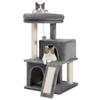 PAWZ Road Cat Tower Mini Small Senior Cat Tower Low Cat Bunk Bed Pet Tower Slim Compact Stationary Toy Hemp String Cat House Scratching Pole Slope