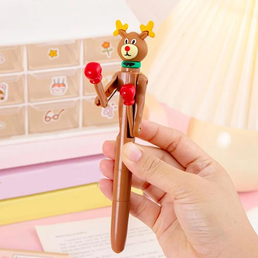 Creative Boxing Ballpoint Pen Fun Stress Relief Blue Pen for Students Halloween Christmas Gift