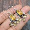 Citrine Gemstone 925 Sterling Silver Ювелирная серьга ручной работы для нее