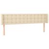 VidaXL LED Headboard Bedroom Furniture Double Bed Accessory Head of Bed Frame Interior Cream 3123689