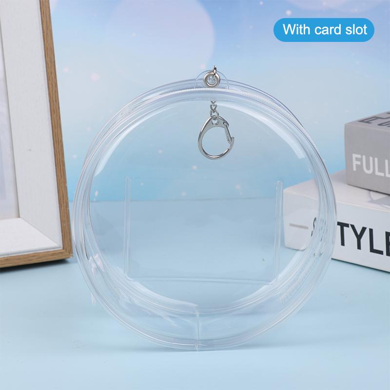 Сумка для хранения Baby Three Kimmon, плюшевая кукла Laboo, сумка для ключей из ПВХ, подвеска, прозрачный круглый чехол для куклы на молнии